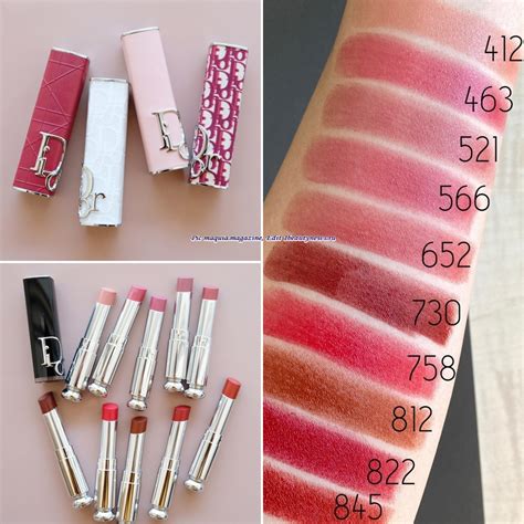 dior addict shine swatch|Dior Addict shine lipstick swatches.